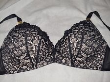 BNWOT Gorgeous Black Beige ANN SUMMERS Push-up Wirefree Maternity Bra Size 38DD