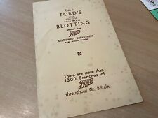 VINTAGE FORDS GOLD MEDAL BLOTTING PAPER ADVERTISING BLOTTER CARD UNUSED AS SHOWN