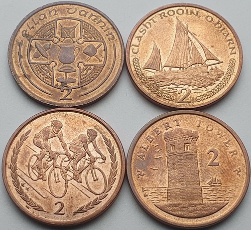 Isle man coin set - isle, 2p