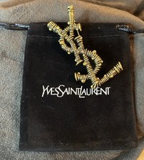 Vintage GoldTone Textured YSL