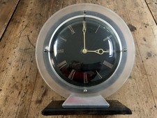 TEMCO ART DECO ELECTRIC MANTEL CLOCK - WORKING