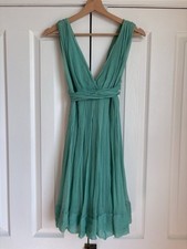 Temperley London Green 100% Silk Dress Size 8