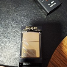 Zippo Solid Brass Petrol Lighter B (January) 01 (2001) Unused Stored Great Cond