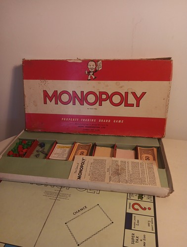 1961 monopoly board game - game,