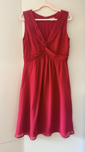 Kew wine red 100 - silk, ruched