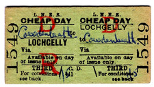 Railway ticket: L.N.E.R.: Lochgelly & (Cowdenbeath), 1966