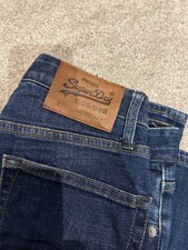 Super Dry Skinny Jeans Size 30, Width 32, Blue
