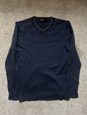 mens navy Cos 100% merino wool