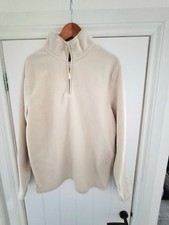 Primark Men’s Cream Zip Up Fleece Size Medium BNWOT