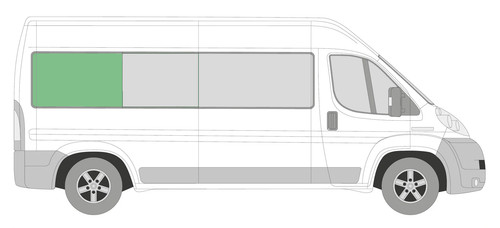 Offside rear fixed - side, window