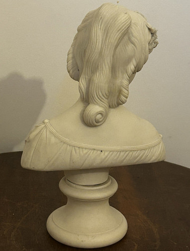 Parian bust woman - parian, late
