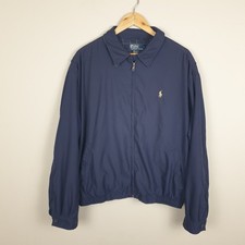 Polo Ralph Lauren Harrington Jacket Mens Extra Large Navy Blue Full Zip Bomber