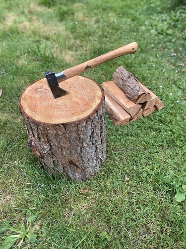 Large firewood chopping - chopping, block