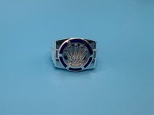 Sterling silver watch ring men's 925 X / Y not keeper knot saddle Presidential