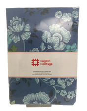 M&S X English Heritage Eagle House Damask Bedset Blue Mix Superking New F1