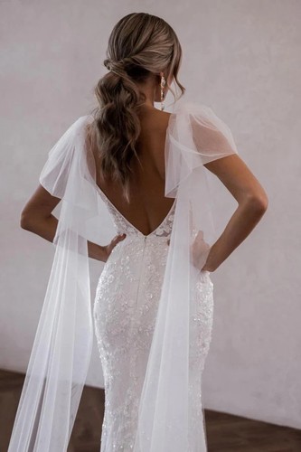 Long tulle shoulder bows for - tulle,