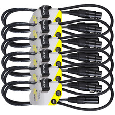 Pack Of 6 DMX Cables For DJ's