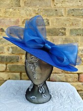 royal blue large fascinator