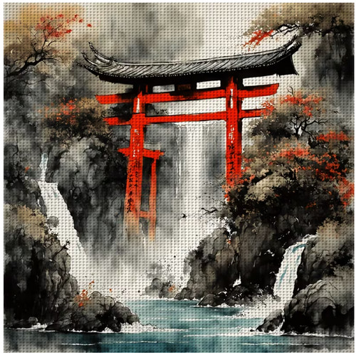 Printed cross stitch kit ct - cross,