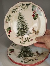 christmas plates set of 4