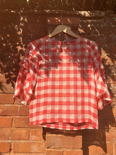 Red white check - red,