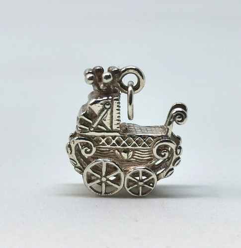 Vintage silver charm - silver,