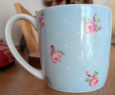 Ditsy print mug blue - mug, green