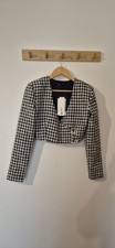 Zara Houndstooth Cropped