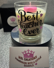 Handmade💜 Teacher Candle