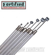 Lambretta Series 2 & 3 Li 125 / 150 GREY TEFLON LINED FRICTION FREE CABLE SET