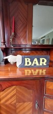 Hand Painted Wooden Directional Bar Sign. Shop, Vintage, Pub, Man Cave, Wood