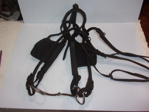 Vintage leather horse briddle - vintage,
