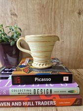 Vintage Bretby Brick - Burton Studio Pottery Stoneware Jug Green Shabby Chic