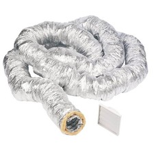 Manrose Ducting Hose Aluminium Insulated Flexible Silver Ventilation 10m x 127mm