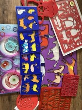 Bundle of Drawing Stencils - letters, animals, spirograph, Christmas