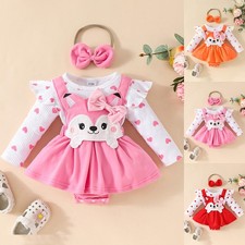 2Pcs Newborn Baby Girls Ribbed