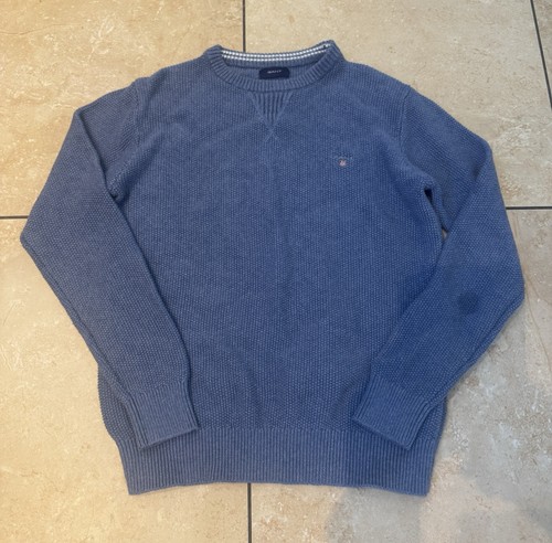 Gant blue men crew - blue, neck
