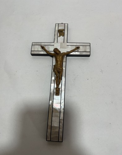 Antique wooden crucifix - wooden,