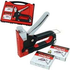 Heavy Duty Staple Gun 3 In 1 Stapler Tacker With 600 Staples Upholstery Metal