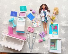 Barbie Playdoh Cast Clinic Hospital Crutches Chelsea XRay Medical Bed Stickers