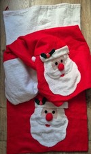 x2 Christmas Santa Sack extra Large Red White Santa Claus Bag Xmas Gift Stocking
