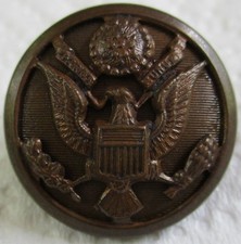 US WW1 Period:"UNITED STATES ARMY OFFICER'S BRONZED BUTTON" (Large, 23mm)