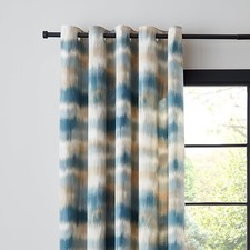 Catherine Lansford Teal Ombre Lined Curtains 117cm W x 137cm H (46.06" x 53.94")