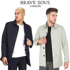 Brave Soul Mens Trench Coat