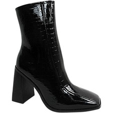 WOMENS HIGH HEEL BLOCK FAUX