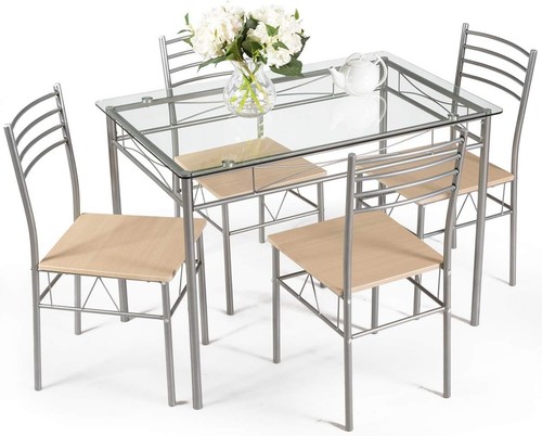 Piece dining table set - table,