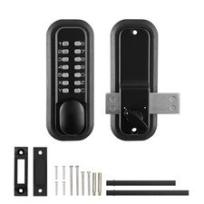 Uimoso Mechanical Keyless Door Lock with 14-Digit Keypad and Surface-Mount Latch