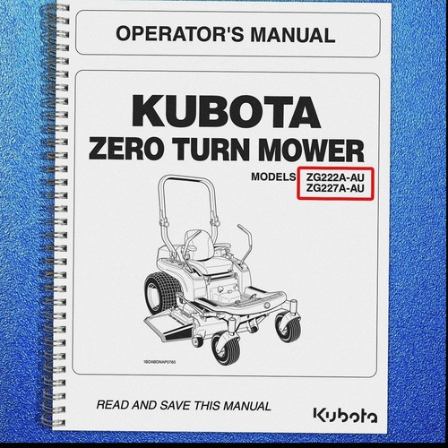 Kubota zg222a zg227a - kubota, zg222a-au