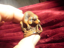 2b. Hand Carved wood netsuke