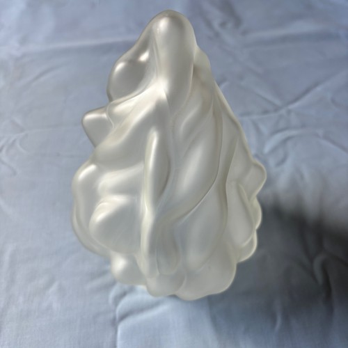 Etched glass flame lampshade - glass,